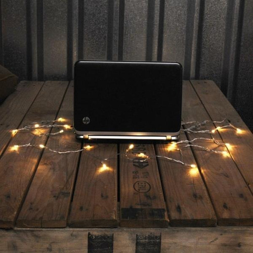 Imagen 4 de 5 de Usb Serie Luces Ambar Bodas Eventos Fiesta 50 Leds 5 Metros
