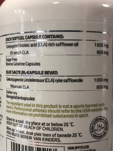 Quemador De Grasa Cla Pure 1000 Usn 90 Tab - Adelgazante