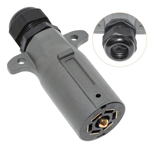 Conector De Remolque De 7 Pines Rv Sello Impermeable Ip...