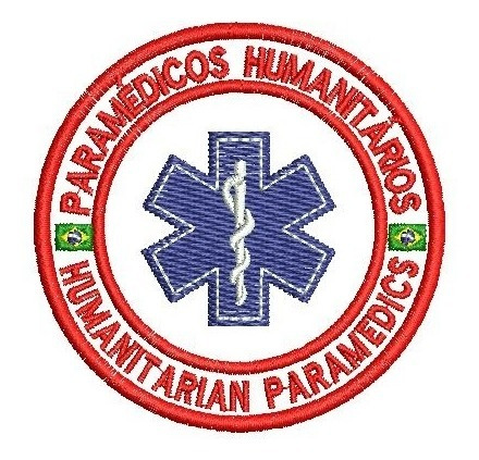Imagem 1 de 2 de Patch Bordado Paramédicos Humanitários 7cm - Termocolante