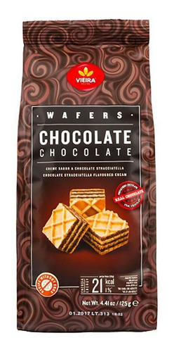 Biscoito Wafer De Chocolate Vieira 125g