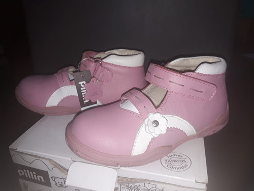 Zapato Reina Rosado De Cuero