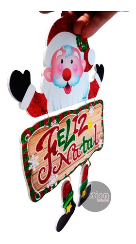 Imagem 2 de 4 de Enfeite De Porta Papai Noel