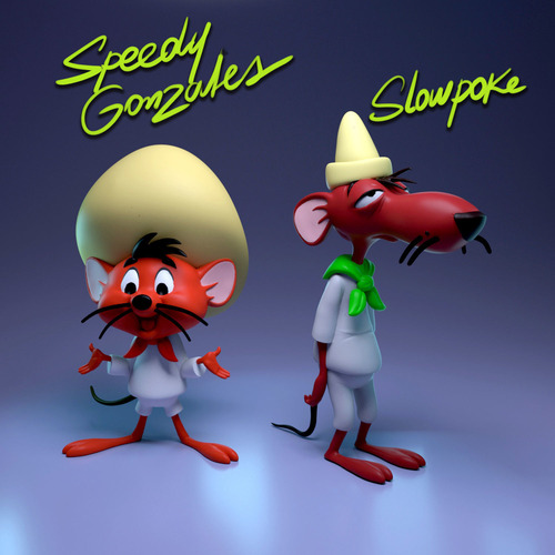 Figuras 3d Speedy Gonzales Y Lento Rodriguez De Warner Bros