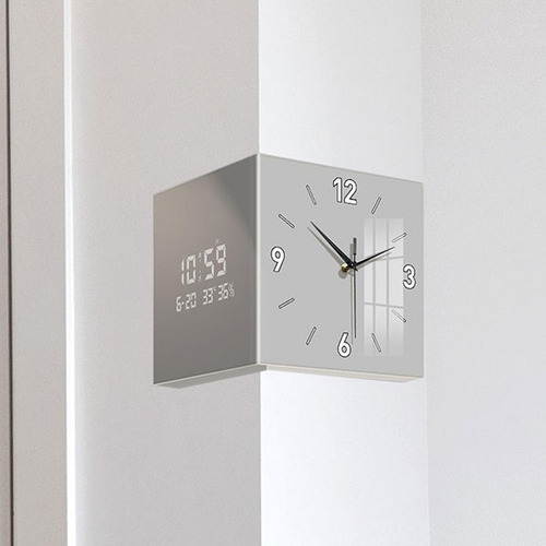 . Reloj De Doble Cara Con Light Ornament Square For La Gris