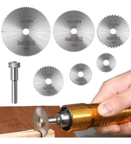 Li 7 Cuchillas De Sierra De Disco De 6 Mm For Tallar Mandril