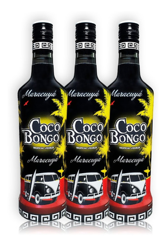 Coco Bongo Ron Maracuyá Kit X3u 750ml Licor Tropical