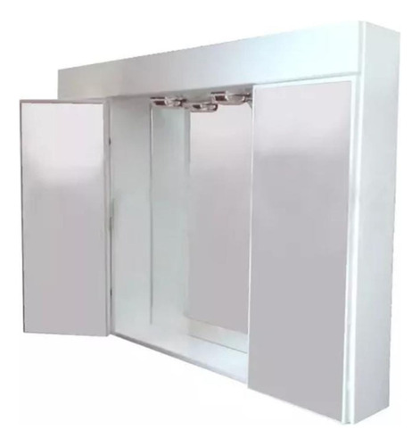 Peinador Espejo Botiquin Baño Laqueado Triptico Nuevo 80 Cm