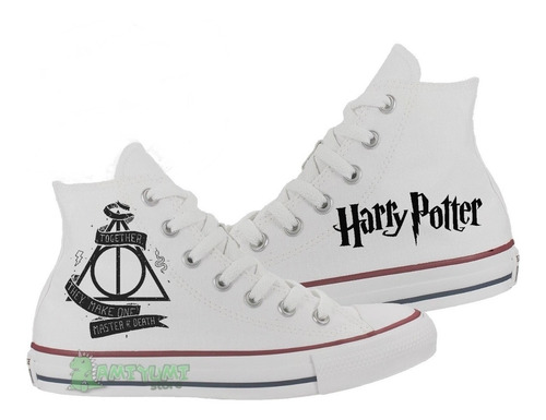 Tênis Harry Potter All Star Converse Botinha Customizado | Mercado Livre