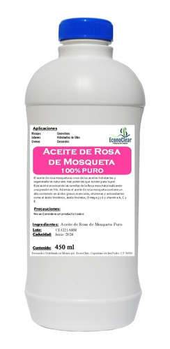 Aceite De Rosa De Mosqueta Puro Virgen Prensado Frio 1 Ltro