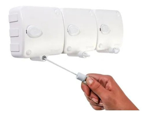 Varal Modular Stendmax Recolhe Automático 3 Módulos 6m Cada Branco