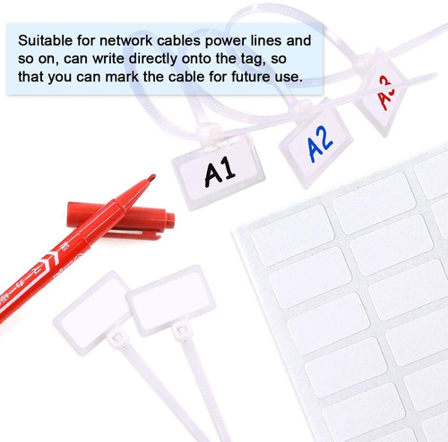 Imagen 7 de 7 de Etiquetas De Cable Autoblocantes De Pulgadas, Pul...