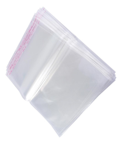Bolsa Tipo Celofán 35x45 Cm Con Adhesivo, Pack 100 Unidades