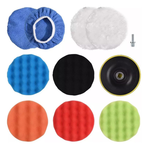 5'' Kit Para Pulir Auto/almohadillalana/eponjas/borlas