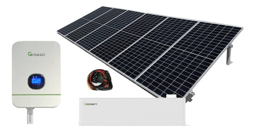Sistema Panel Solar Isla Hibrido Autonomo Litio 12kwh Diario