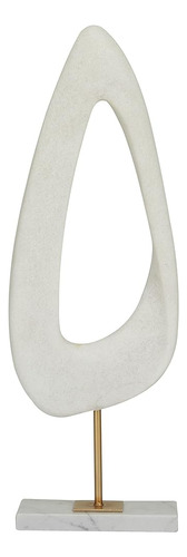 Deco 79 Polystone Abstract Cut-out Sculpture Con Soporte De 