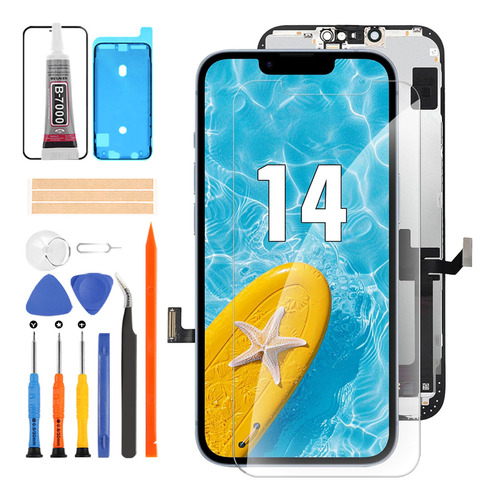 Pantalla Táctil Srjtek Para iPhone 14 A2882 Incell Color Negro