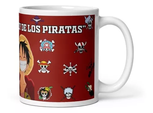 Taza Mágica 3d One Piece Anime Y Caja De Madera Para Regalo