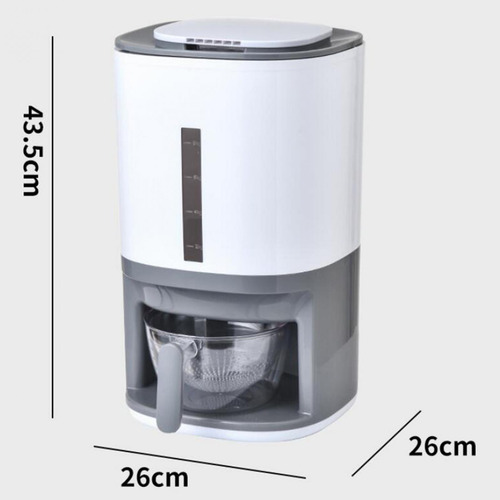 Dispensador De Arroz, Contenedor De Grano Sellado De 10 Kg,