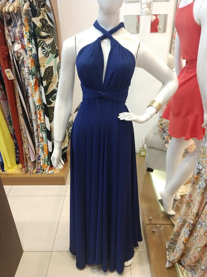 vestido mil formas azul