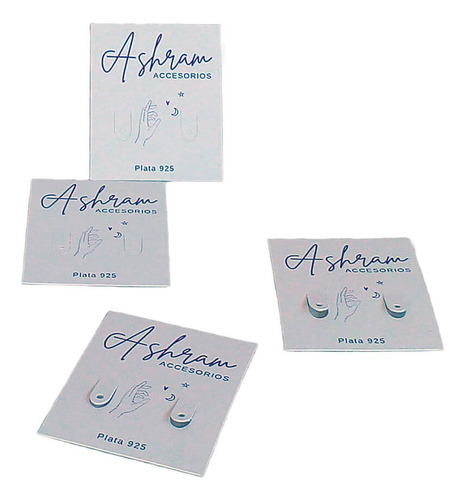 500 Exhibidor Para Aros Etiqueta Tarjeta Troquelada 4 X 5 Cm