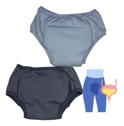 Roupa Íntima Geriátrica Unisex Segura Escapes Urina 2un Chcz Tamanho G