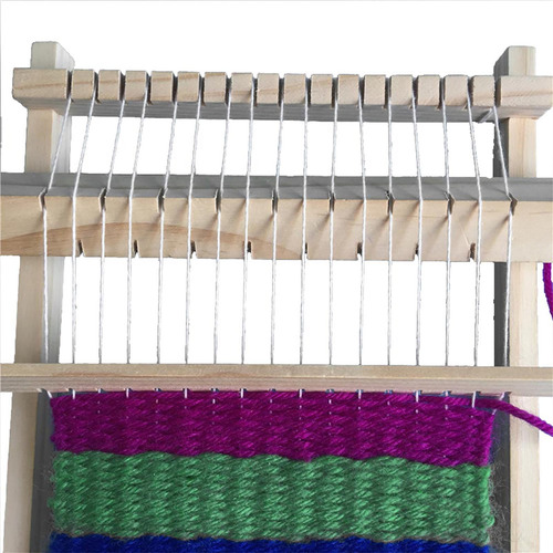 Máquina De Tricotar À Mão Weaver Diy Wooden Loom Toys Para C