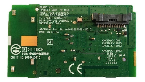 Imagen 2 de 2 de Modulo Wifi LG Modelo: 60uj6580-ue N/p: Eat63377302