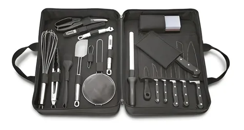 Kit Para Chefs Tramontina Century Maleta 20 Pçs Profissional Prat...