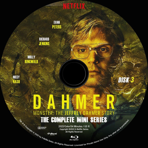 Dahmer-monster: The Jeffrey Dahmer Story En Bluray. 3 Discos