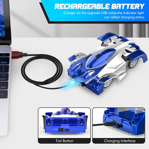 Coche De Control Remoto Para Escalada De Pared, Rotación De