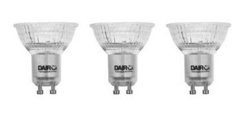 Pack De 3 Lámparas De Luz Led Gu10 De Vidrio 4,3 W Fría