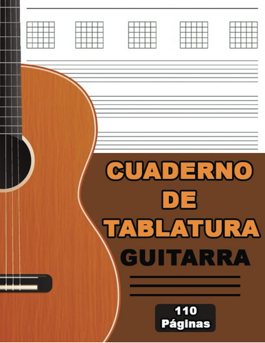 Libro: Cuaderno De Tablatura Guitarra | Libreta De Música Pa