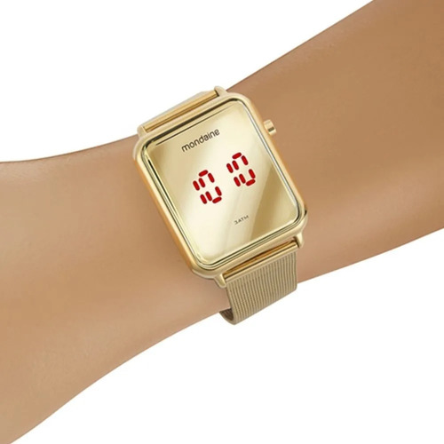 Relogio Mondaine Feminino Digital Dourado