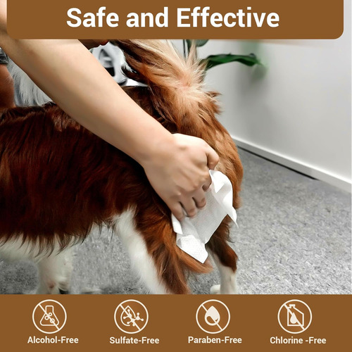 Toallitas De Aceite De Coco Para Perros Grandes Y Gruesas