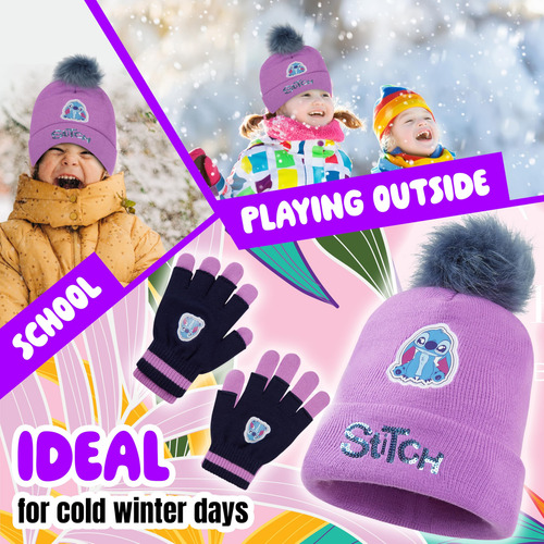 Set De Accesorios De Invierno Disney Stitch Para Niñas