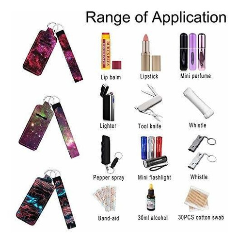 10 Pack Chapstick Holder Keychain Lipstick Ho Cosmetiquera 
