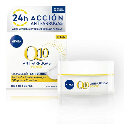 Crema Facial Nivea Q10 Power Reafirmante Fps 30 Dia 50ml/50g