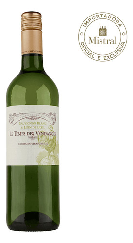 Vinho branco Sauvignon blanc Georges Vigouroux Le Temps Vendange 2021 adega Mistral 750 ml