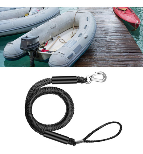 Para 2x Anchor Bungee Dock Line Dockline Cuerda De Negro