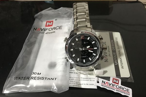 Relogio Militar Naviforce Em Aço Inoxidavel Promoção!!!