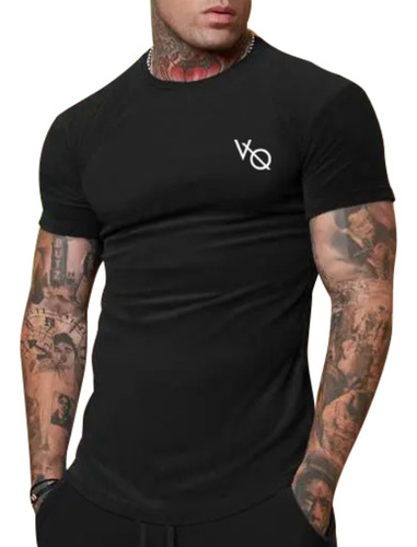 Playera Deportiva Casual Corte Pegado Elástica Vanquish A03m