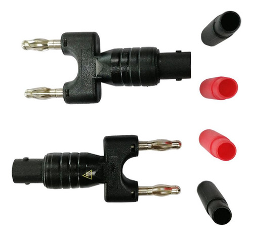 Plugue Bnc Para Dois Conectores De Banana, Adaptador De