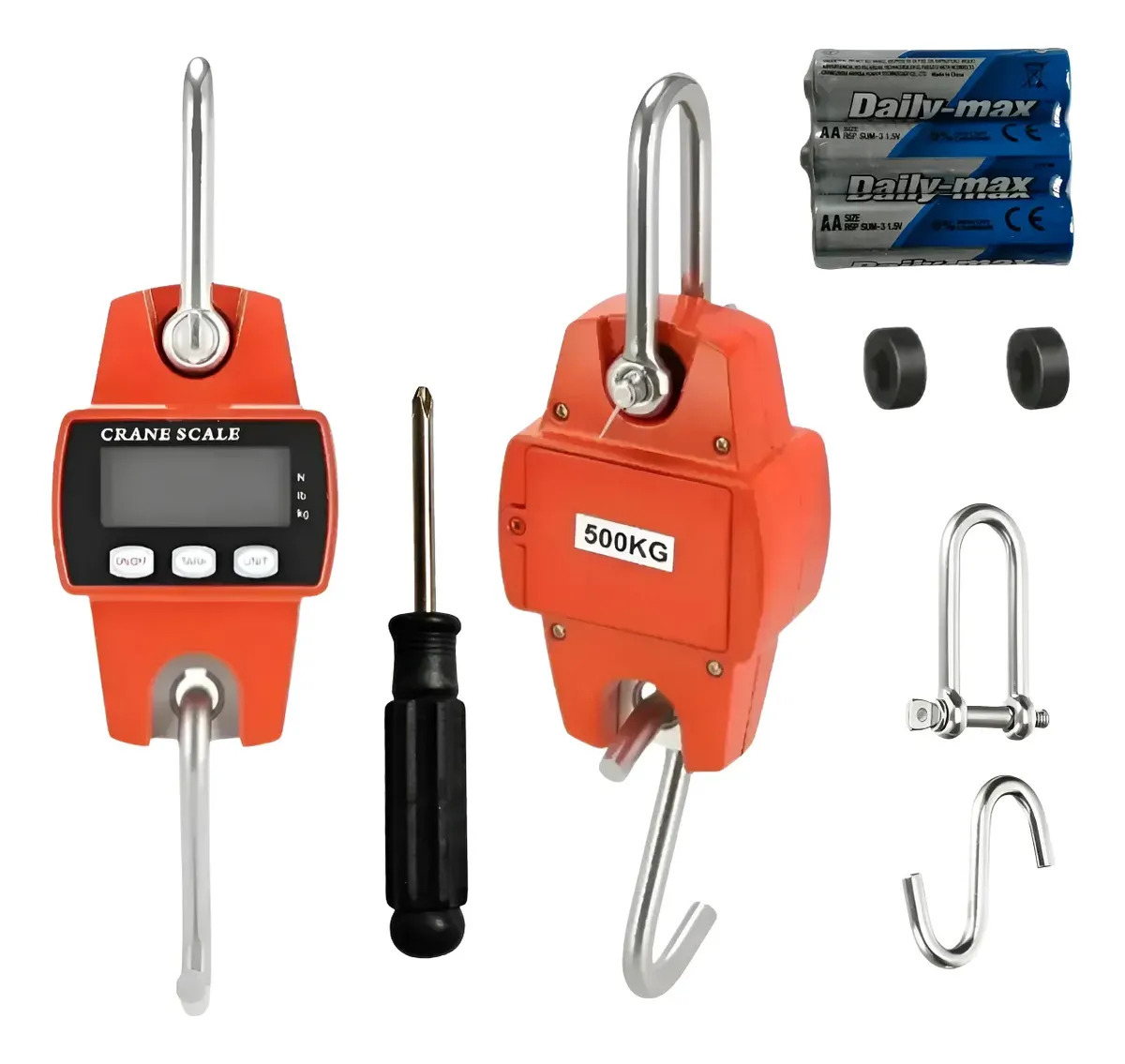 Balança Digital 500 Kg Guindaste Industrial Lcd Portátil Cor Laranja
