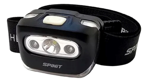 Linterna Frontal Spinit Hl200r Sensor 4 Funciones Recargable Linterna Negro Luz Blanco