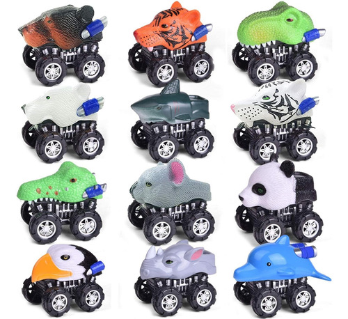 Liberty Imports Paquete De 12 Autos Con Retroceso Para Camio