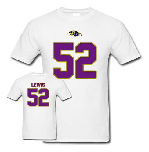 Playera Baltimore Ravens Nfl Ray Lewis 52 Blanca