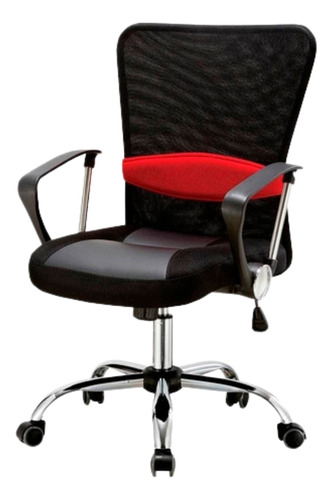 Cadeira de escritório Pelegrin PEL-502 ergonômica  preta com estofado de mesh
