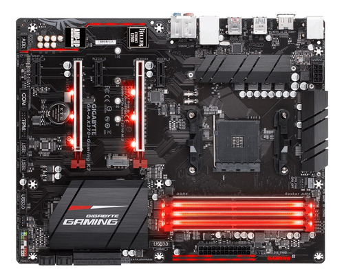 Placa-mãe Gigabyte P/ Am4, Chipset Amd Ga-ax370-gaming K3