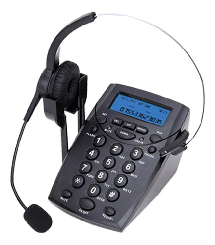 Imagen 1 de 6 de Teléfono Lcd Con Auricular Monoaural Con Cable Para